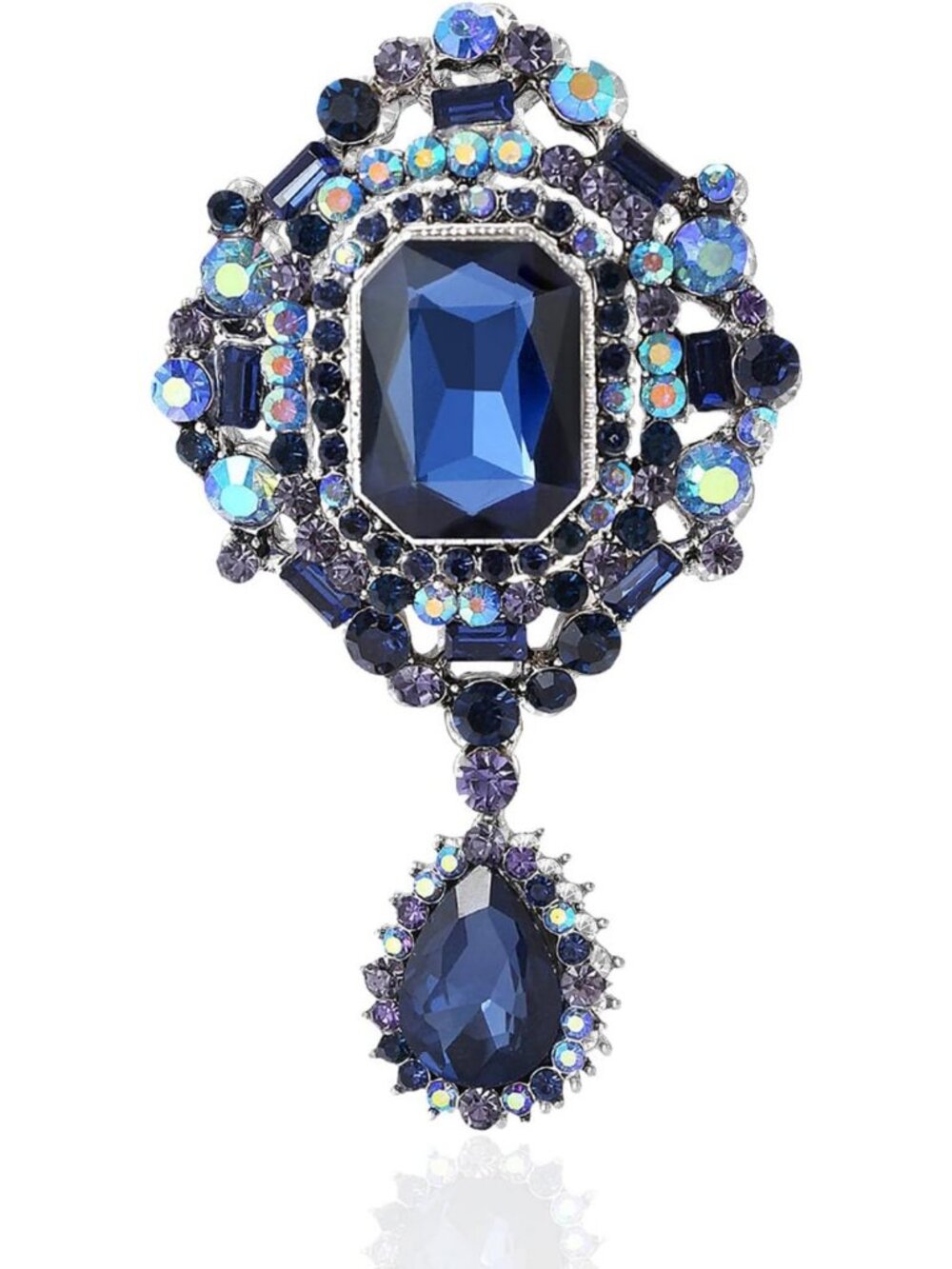 Elegant Retro Rhinestone Brooch - Vintage Crystal Pin for Women, Perfect
